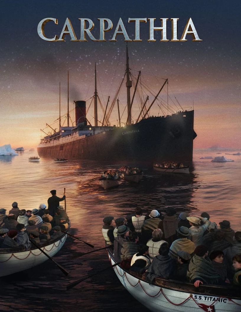 Carpathia film poster: the ship reaches Titanic survivors at dawn